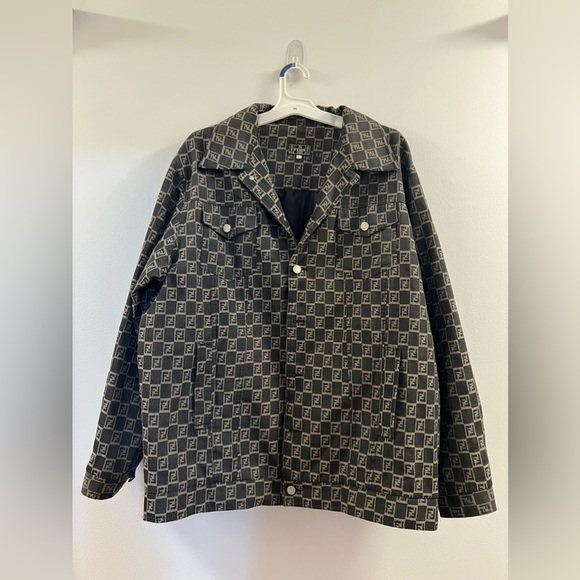 Fendi Black and Gray Trench Coat - Picture 8 of 16